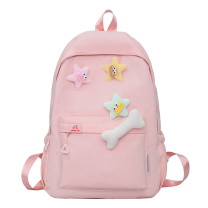 Student's simple and versatile backpack, small and fresh