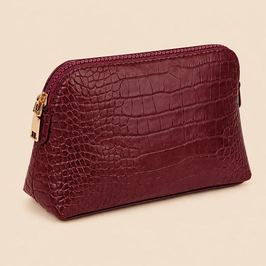 Luxury Crocodile Pattern PU Makeup Bag