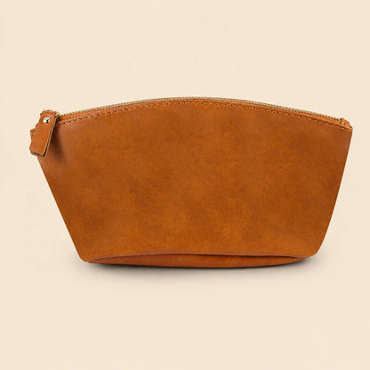 Retro Crazy Horse Leather Makeup Bag