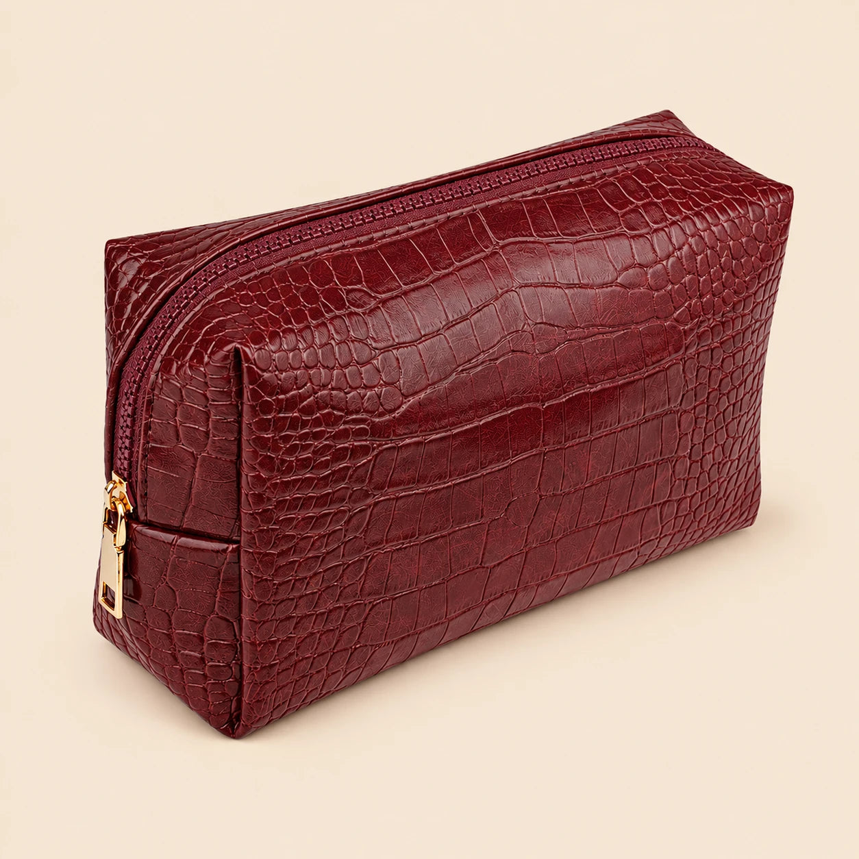 Luxury Crocodile Pattern PU Makeup Bag