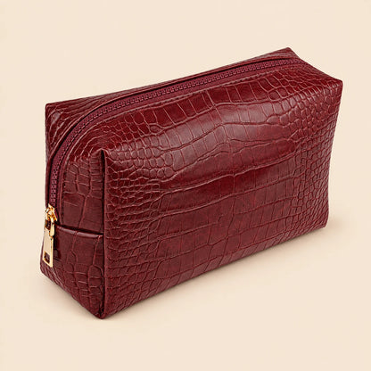 Luxury Crocodile Pattern PU Makeup Bag