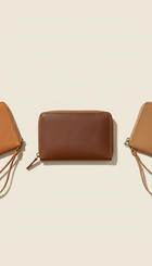 Mocha Zip Wallet with Earthy Tones