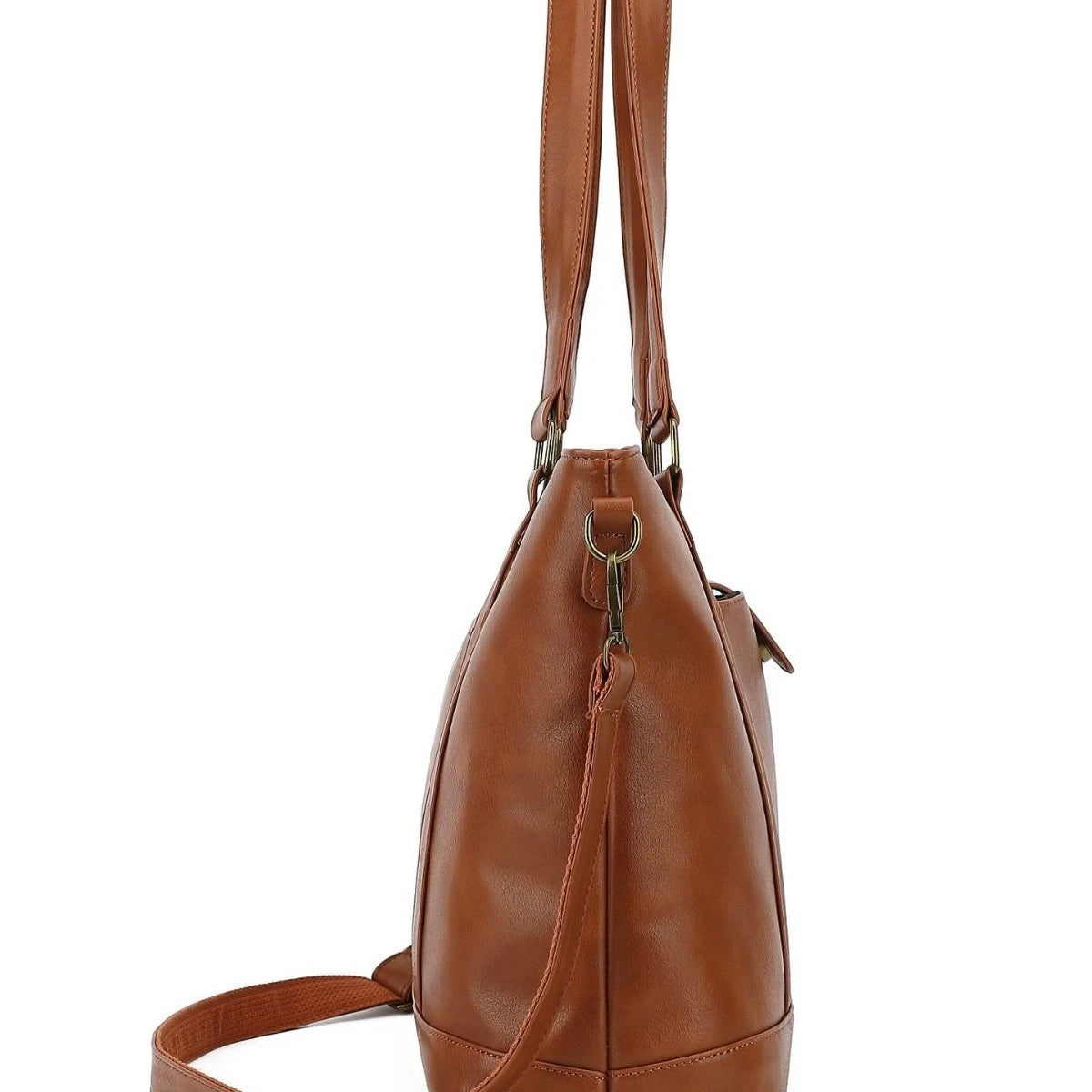 European and American retro women's PU leather laptop bag classic large bag