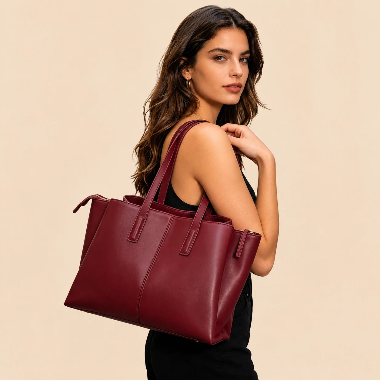 Retro Ladies Tote Bag Simple and Versatile Handbag