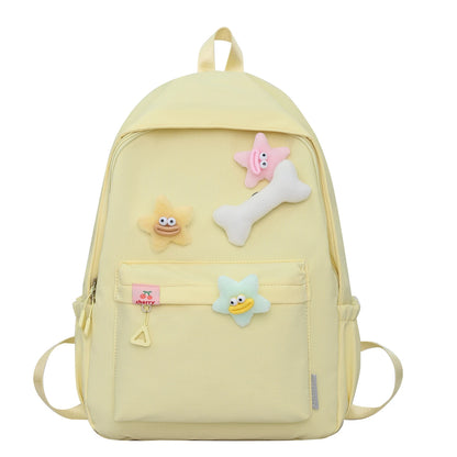 Student's simple and versatile backpack, small and fresh