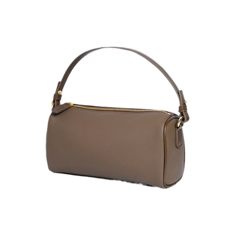 Top layer cowhide premium genuine leather new popular versatile hand-held diagonal cross bag