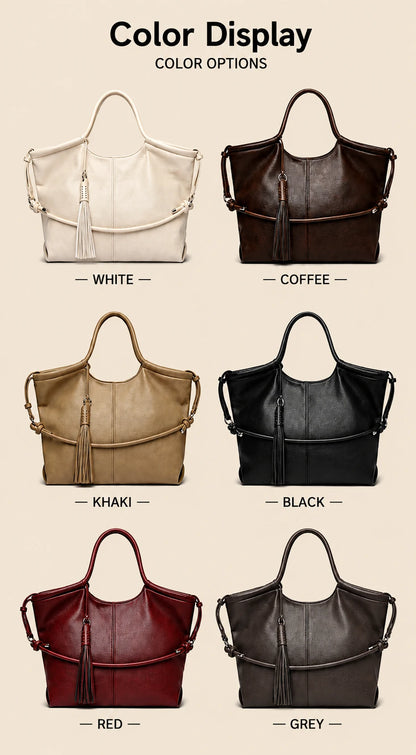 Large capacity women's 2026 summer commuting bags, casual retro women's single shoulder handbags