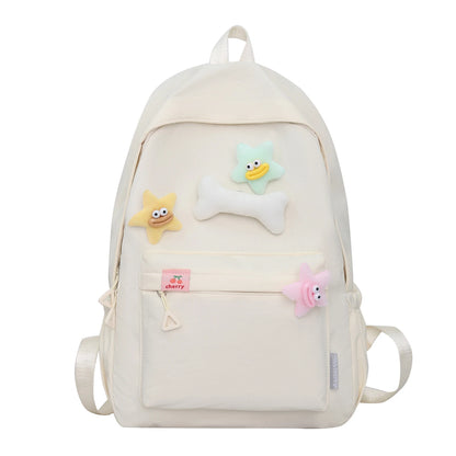 Student's simple and versatile backpack, small and fresh
