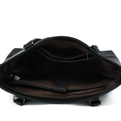 European and American retro women's PU leather laptop bag classic large bag