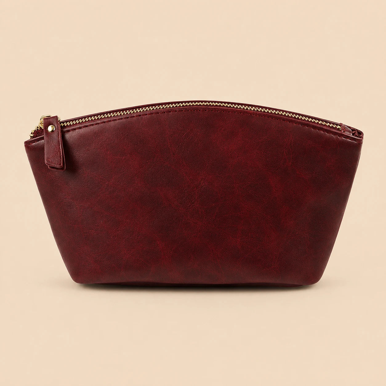 Retro Crazy Horse Leather Makeup Bag