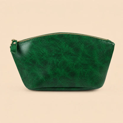 Retro Crazy Horse Leather Makeup Bag