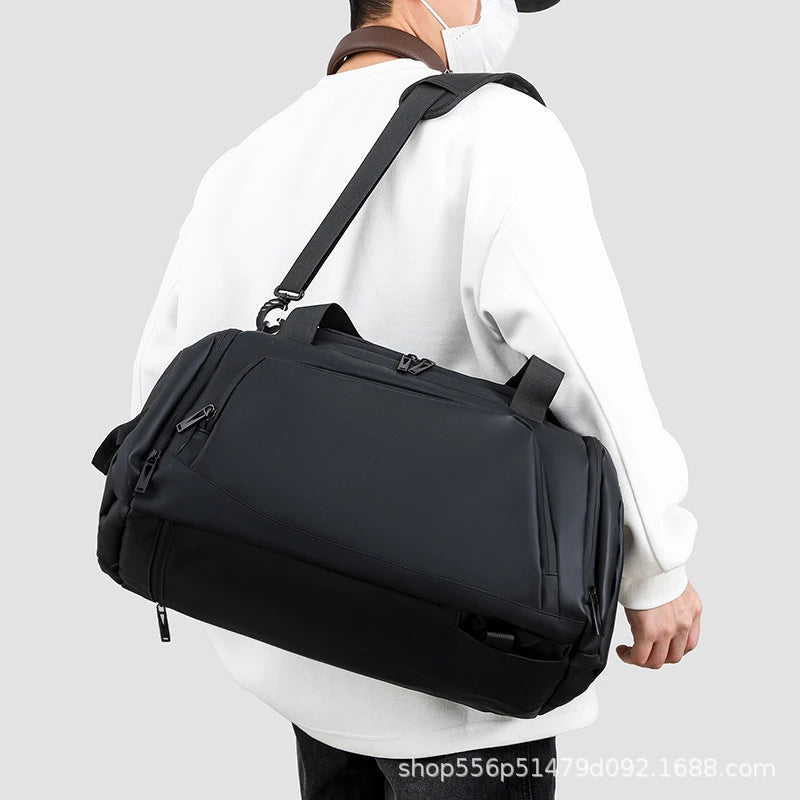Multi functional fitness bag, hand-held crossbody travel bag, large capacity, short distance business trip, clothing storage, luggage bag