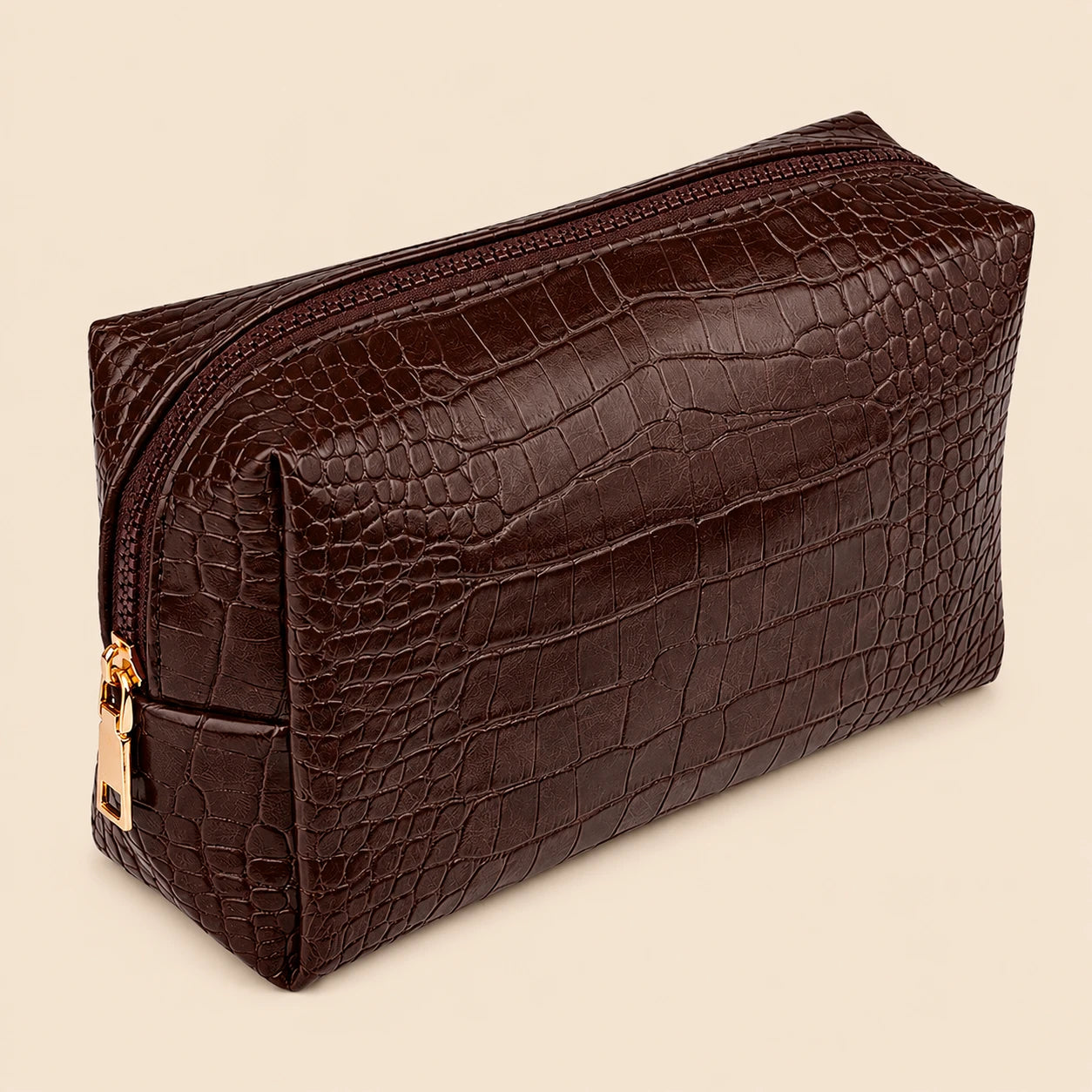 Luxury Crocodile Pattern PU Makeup Bag