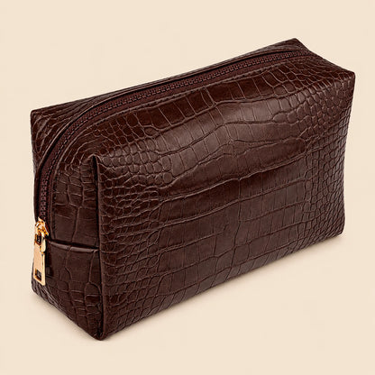 Luxury Crocodile Pattern PU Makeup Bag
