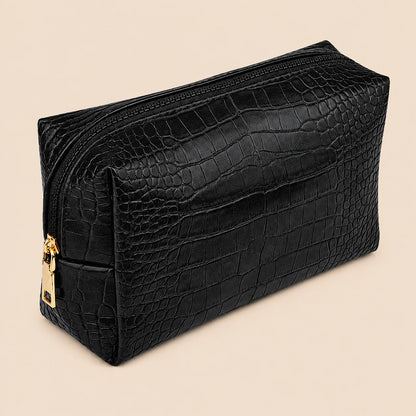 Luxury Crocodile Pattern PU Makeup Bag
