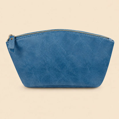 Retro Crazy Horse Leather Makeup Bag