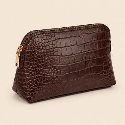 Luxury Crocodile Pattern PU Makeup Bag