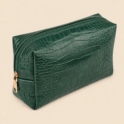 Luxury Crocodile Pattern PU Makeup Bag