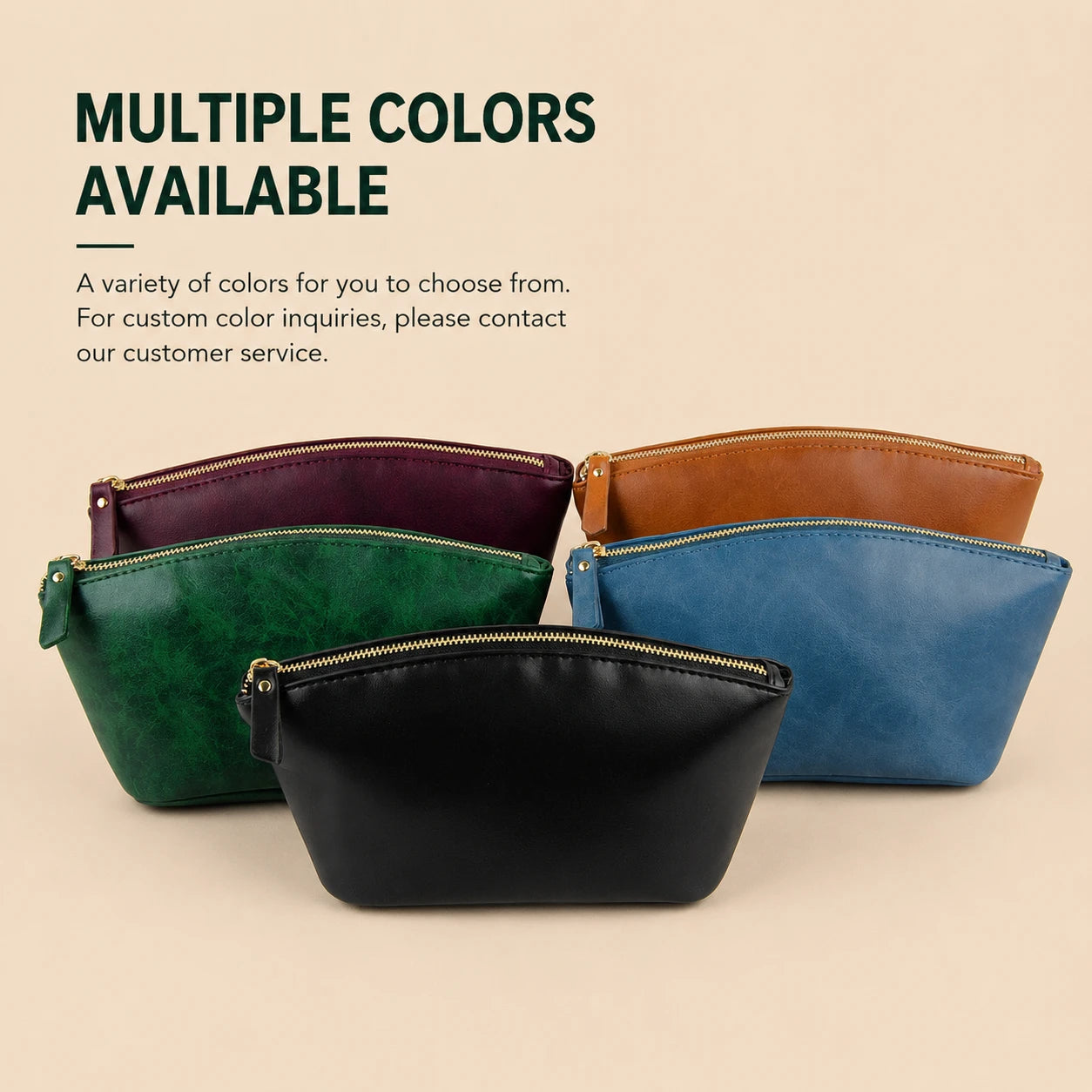 Retro Crazy Horse Leather Makeup Bag