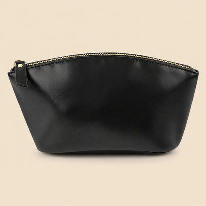 Retro Crazy Horse Leather Makeup Bag