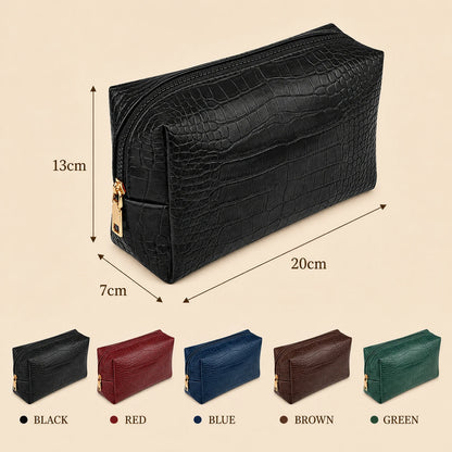Luxury Crocodile Pattern PU Makeup Bag