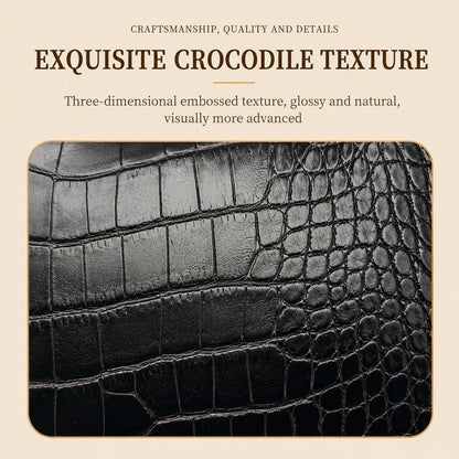 Luxury Crocodile Pattern PU Makeup Bag