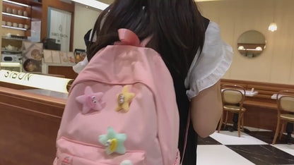Student's simple and versatile backpack, small and fresh